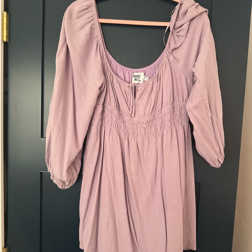 Princess Polly Lavender Smocked Midi Dress